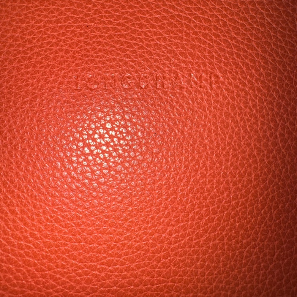 Longchamp Orange Leather Zip Wallet - Picture 2 of 3